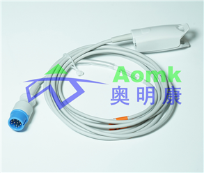 重复性脉搏血氧饱和度传感器3.0M（科曼C30 圆头12针 成人指夹数字血氧探头）003-0491